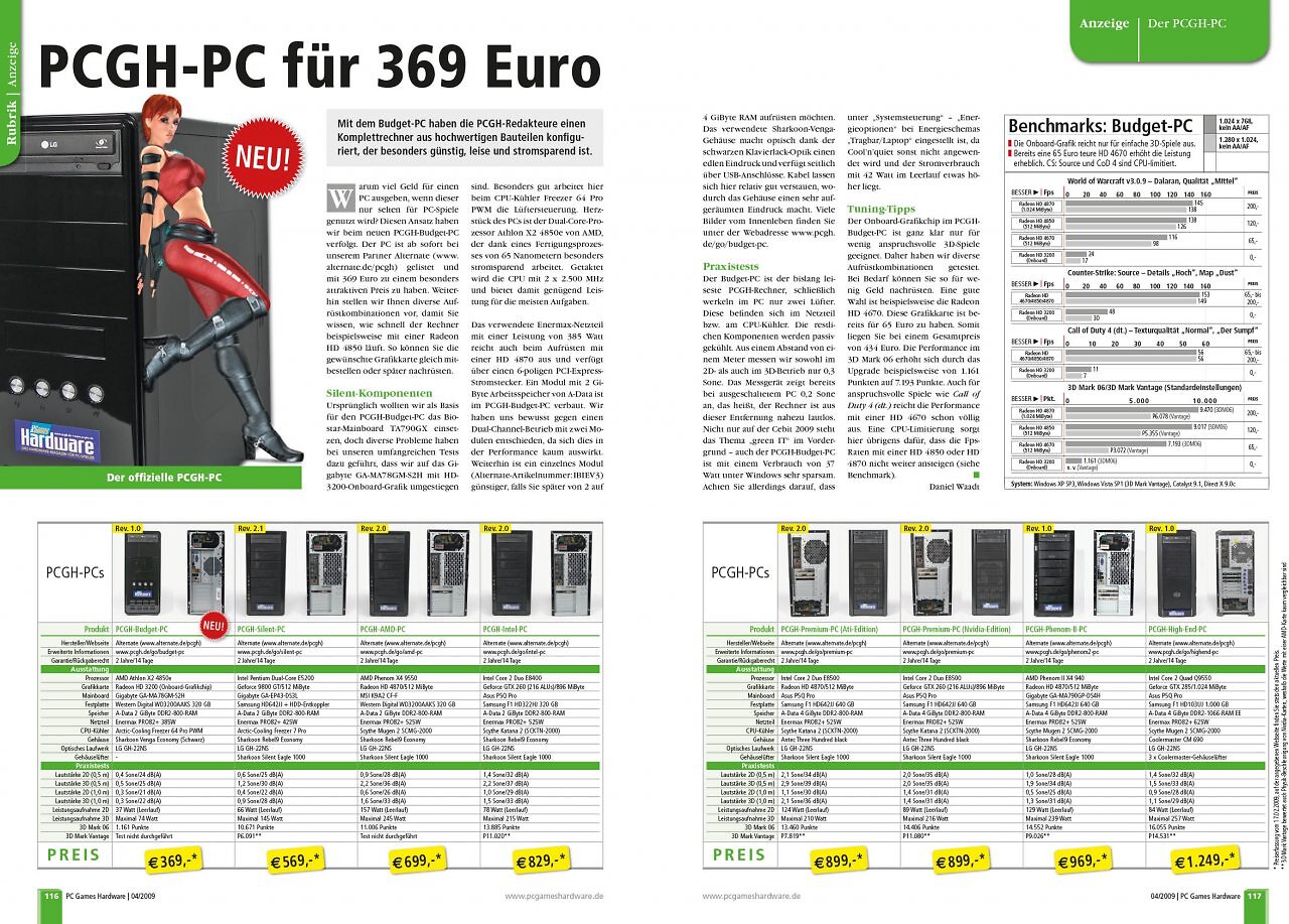 [31/07/2025] In der PCGH-Ausgabe 04/2009 haben wir mit einem PC ab 369 Euro geworben. Heute undenkbar, oder?