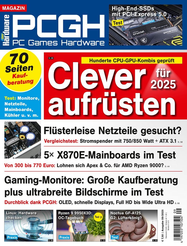 [23/07/2025] Magazin-Cover der PCGH-Ausgabe 09/2025.