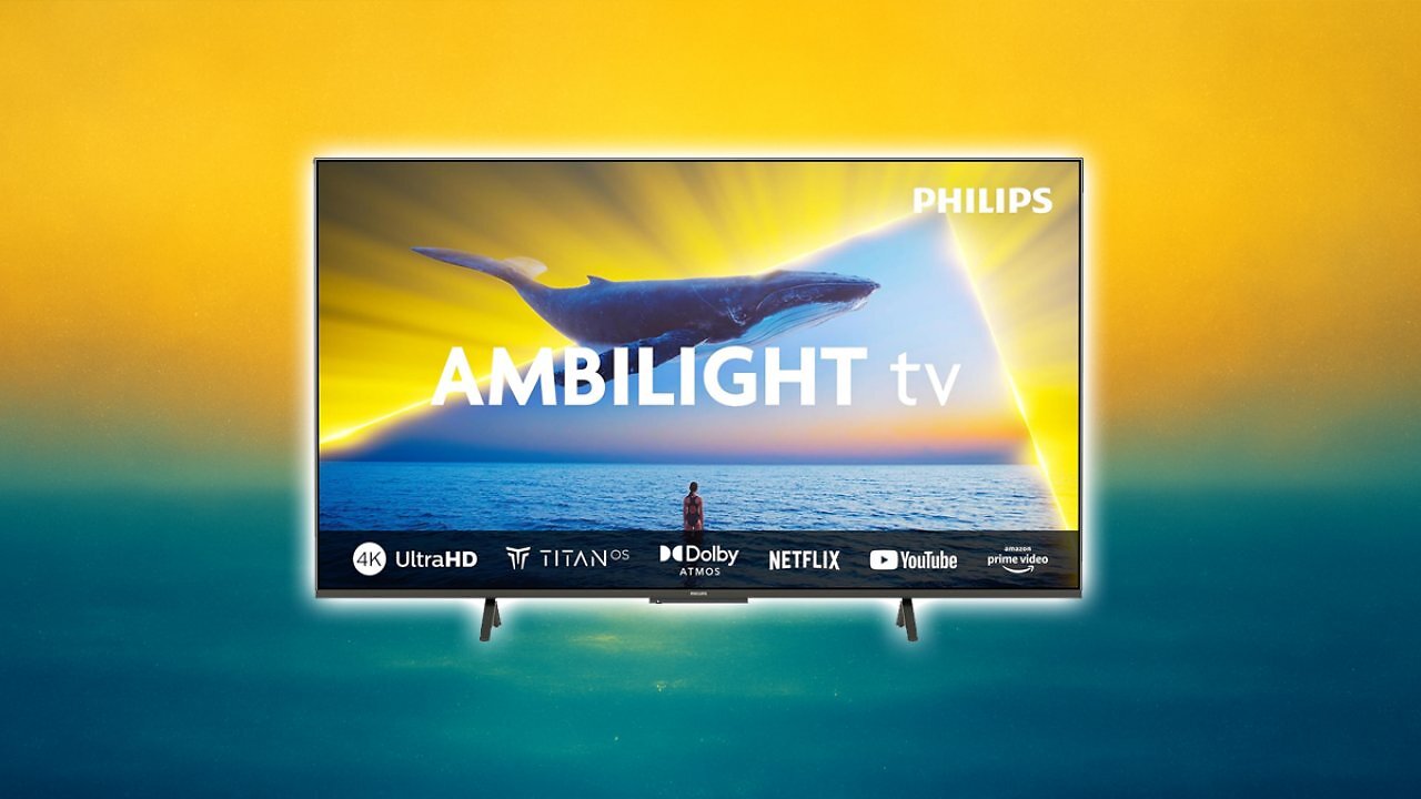[08/07/2025] Philips Ambilight 65PUS8109 4K LED Smart TV - 65-Zoll Display mit Pixel-präziser Ultra HD, Titan OS Plattform und Dolby Atmos, Funktioniert mit Alexa und Google Sprachassistent - Satiniertes Chrom Amazon Angebot
