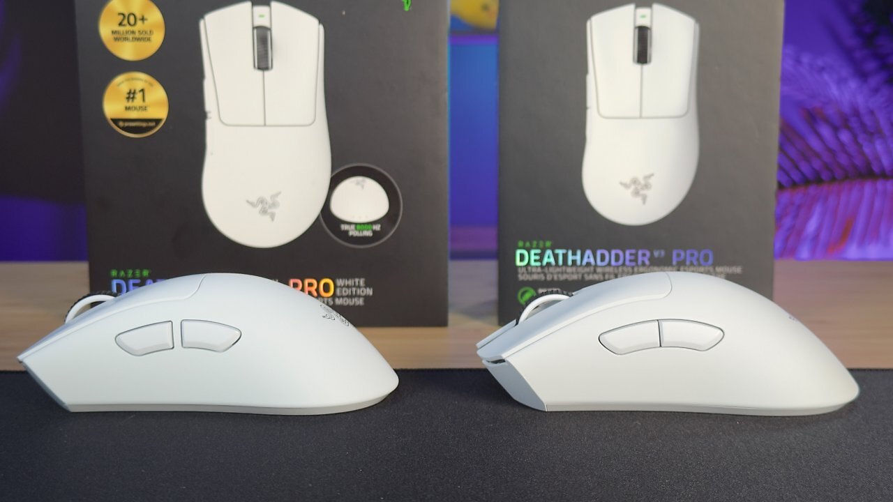 [08/07/2025] Mit Ausnahme der geänderten Größe der Seitentasten und dem von 64 g (Razer Deathadder V3 Pro) auf 57 g (Deathadder V4 Pro) reduzierten Gewicht gibt es keine Unterschiede zwischen den beiden Deathadder-Modellen.