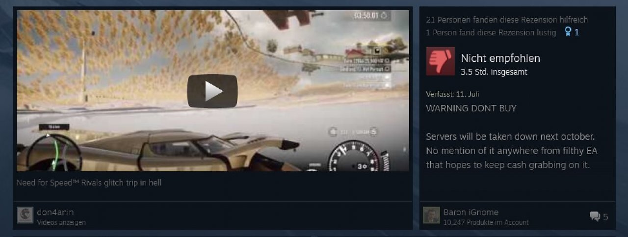 [13/07/2025] Nächster Tiefschlag: EA beendet Support für nächstes Need for Speed (1)
