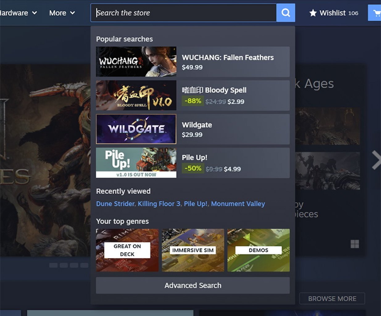 [27/07/2025] Steam:&nbsp;​Beta-Update mit neuem Menü, liefert bessere Suche und Empfehlungen (1)