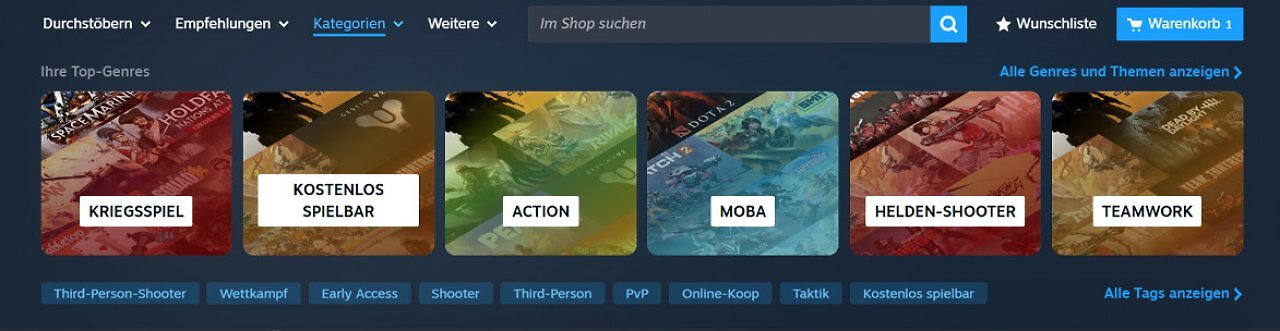 [27/07/2025] Steam:&nbsp;​Beta-Update mit neuem Menü, liefert bessere Suche und Empfehlungen (4)