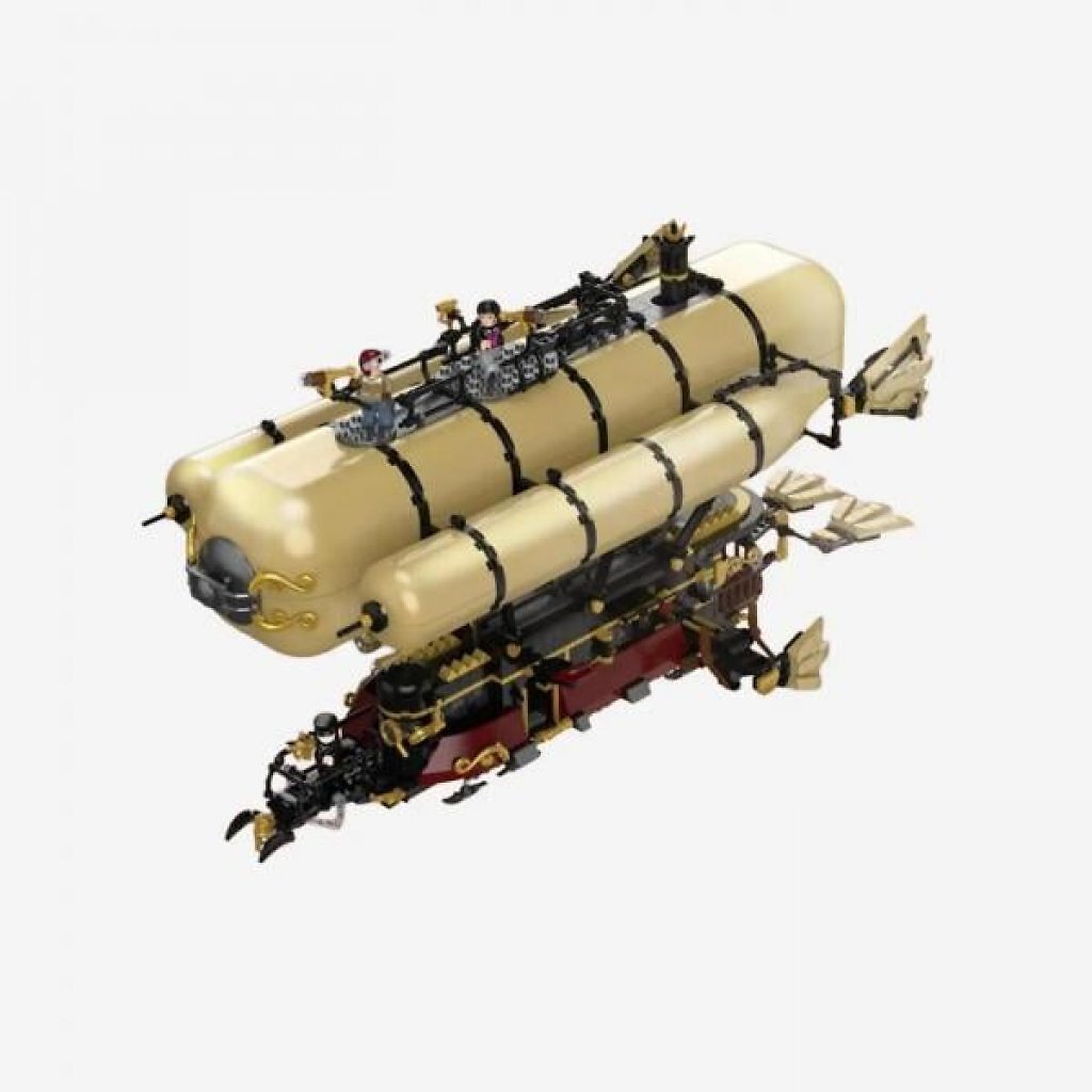 Lego-Rivale Bluebrixx hat ein Steam-Punk-Luftschiff aus über 2.000 Klemmbausteinen veröffentlich.