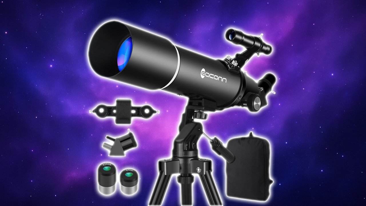 [10/07/2025] Teleskop, Astronomie Teleskop für Erwachsene, 80mm Aperture 600mm Tragbares Reiseteleskop für Anfänger & Kinder mit Stativ Telefon Adapter Rucksack Amazon Angebot