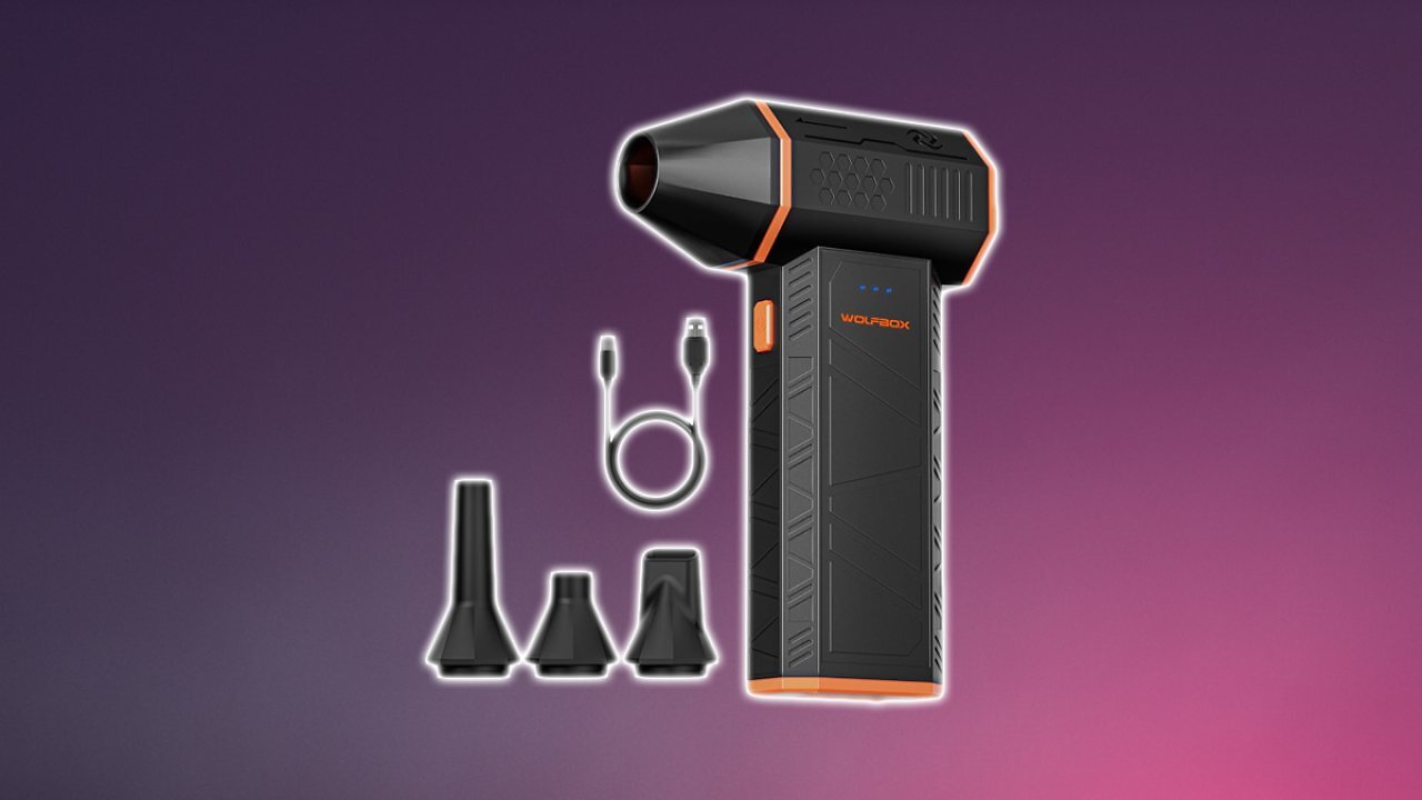 [28/07/2025] WOLFBOX MF50 Electric Air Duster-110000RPM Super Power Cordless Air Duster, 3-Gang einstellbare Mini-Gebläse mit Akku, Staubbläser für Computer, Tastatur, Haus, Outdoor und Auto Amazon Angebot