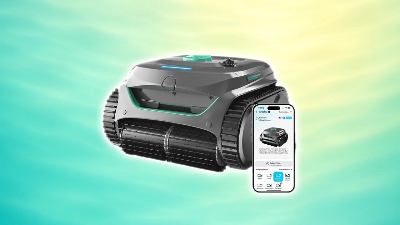[27/07/2025] WYBOT C2 Poolroboter Akku Boden und Wand für Einbaupools bis 150㎡, Doppelfiltration, 3-Fach Motor, Starke Saugkraft, Wandkletter & Wasserlinie, 181 Min, App(Grau-Grün Grün) Amazon Angebot