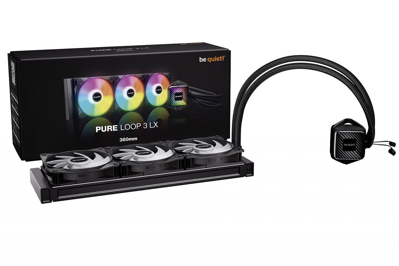 [27/08/2025] Die Pure Loop 3 LX ist die buntere der beiden neuen Wasserkühlungen von Be Quiet.