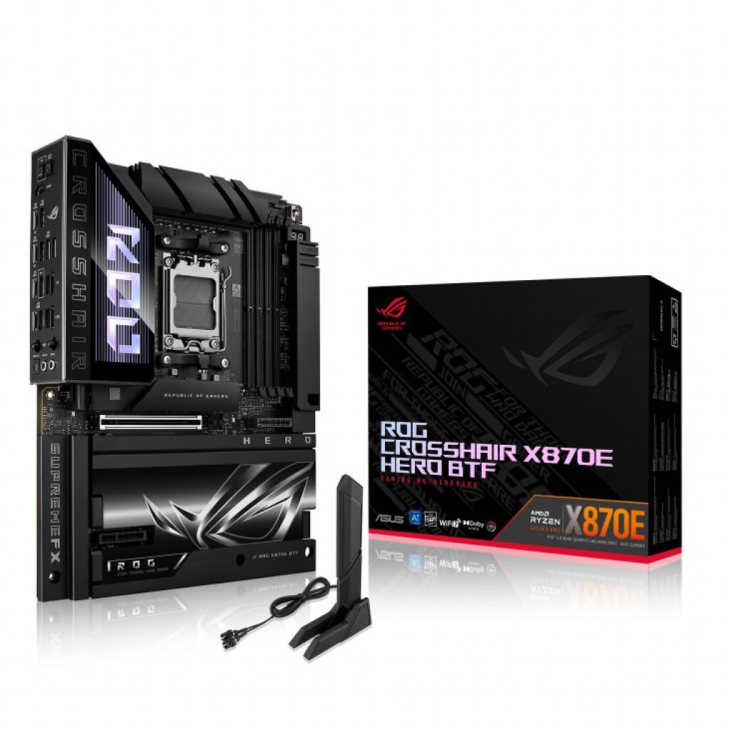 [14/08/2025] Asus ROG Crosshair X870E Hero BTF Neues AM5-Mainboard für versteckte Kabel (1)