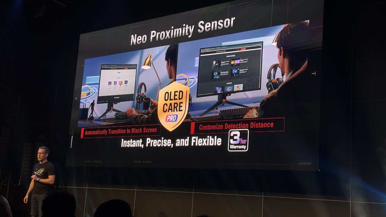 [19/08/2025] Der Neo Proximity Sensor soll Burn-in verhindern und die Lebensdauer der ROG-OLED-Monitore verlängern.