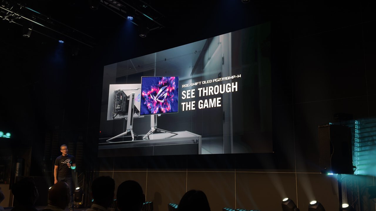 [19/08/2025] Asus inszeniert den neuen ROG-OLED-Monitor auf der Gamescom 2025 mit dem Motto ‚See through the game‘.