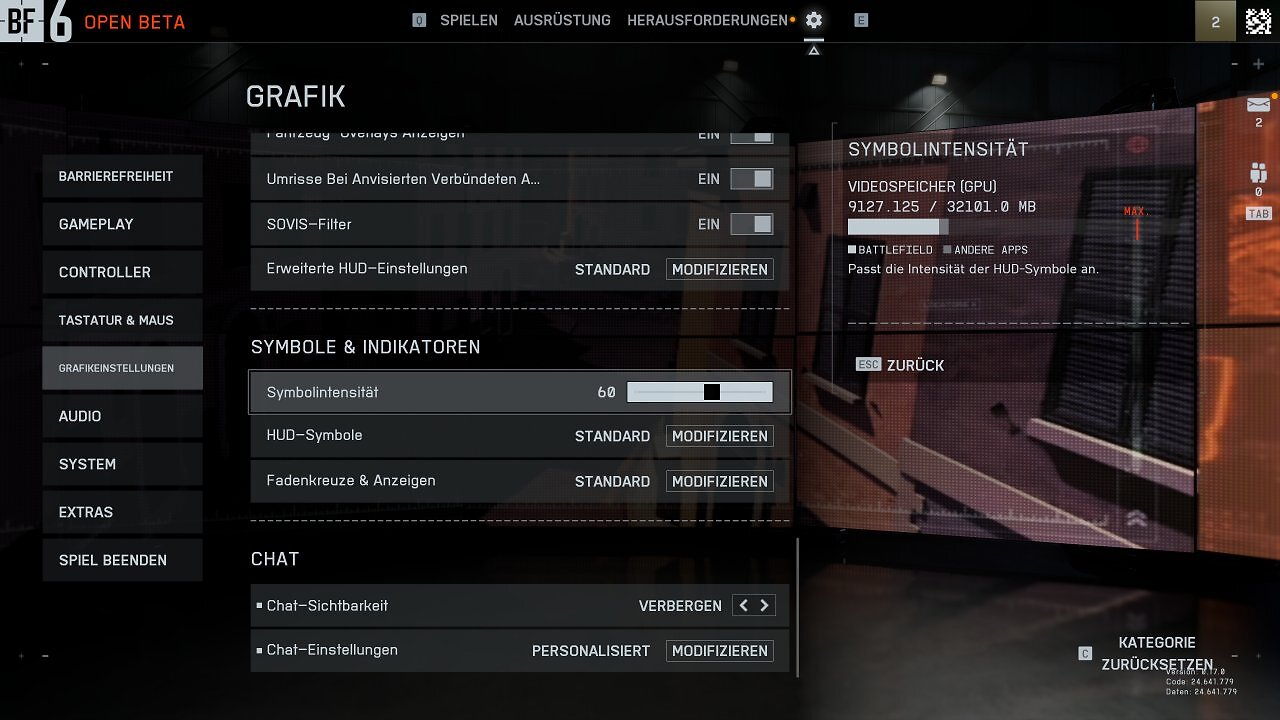 [07/08/2025] Battlefield 6 Open Beta - Menü - Grafikeinstellungen V