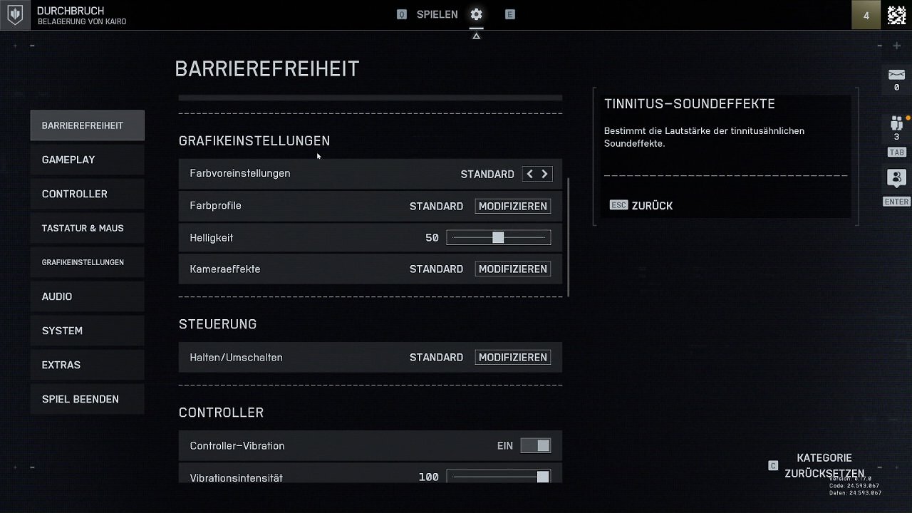 Battlefield 6 Event Menu - 02 - Barrierefreiheit II