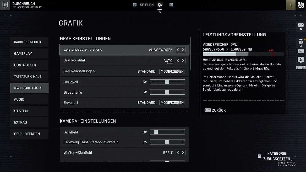 Battlefield 6 Event Menu - 09 - Grafikeinstellungen I