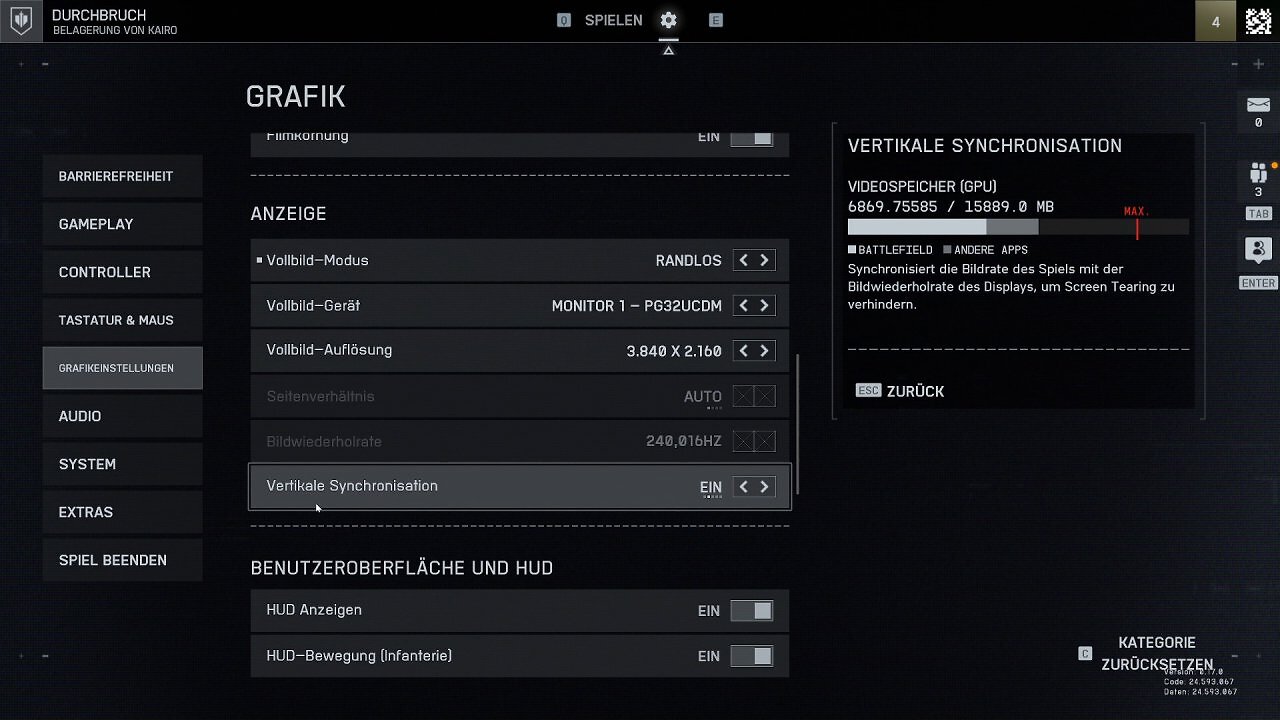 Battlefield 6 Event Menu - 12 - Grafikeinstellungen III