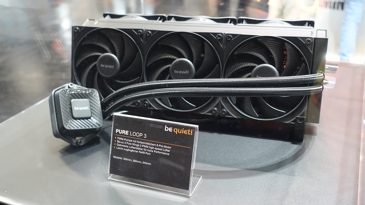[20/08/2025] Die Be Quiet Pure Loop 3 AiO-Kühlung in der schlichten Non-RGB-Variante.
