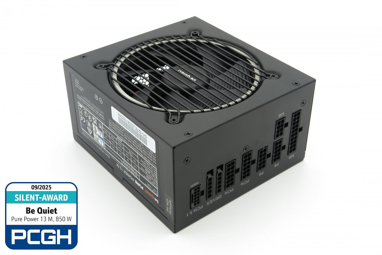 [01/08/2025] Zu sehen: Be Quiet Pure Power 13 M, 850 W (L13-M-850W, BP027EU). Getestet in Ausgabe 09/2025.