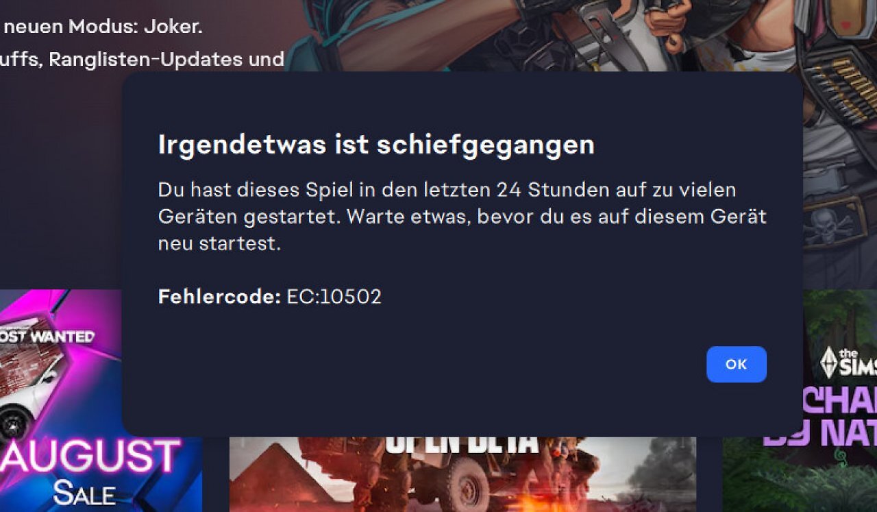 [07/08/2025] Fehlercode: EC: 10502: Wer Hardware mit Battlefield 6 oder eben der Beta testet, dürfte genau diesen Fehlercode erhalten.