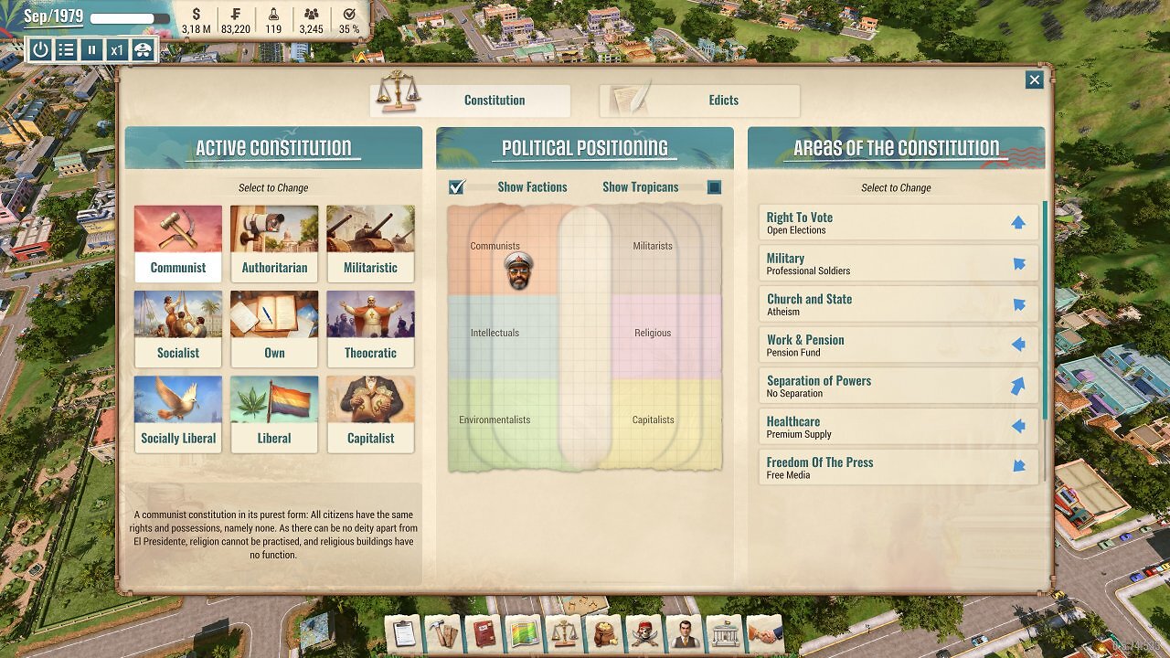 [21/08/2025] Tropico 7 - Politische verfassung (3)