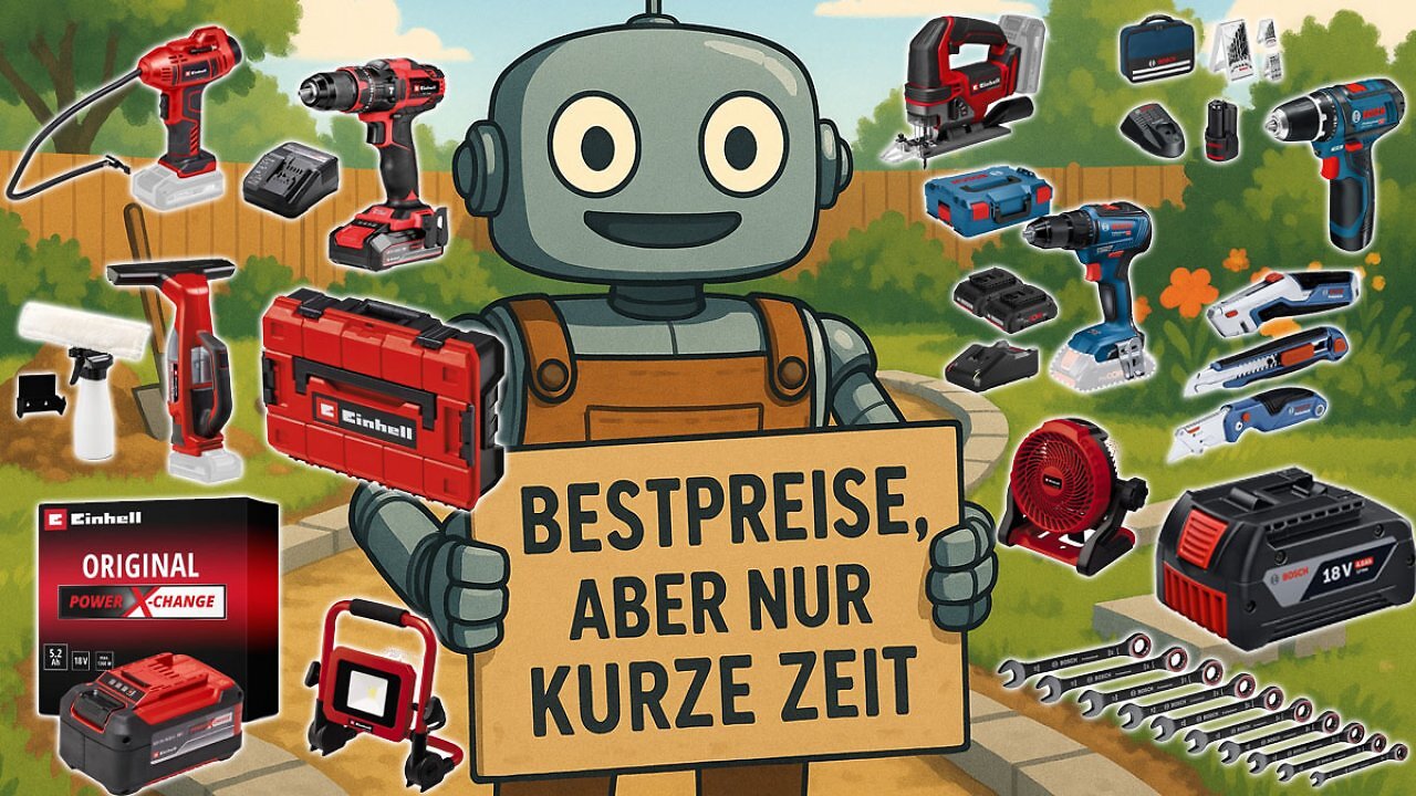 [14/08/2025] Amazon reduziert Einhell & Bosch Pro nun doppelt: 18V-Akku, Kompressor, Akkuschrauber, Fensterreiniger, 12V-Schrauber uvm. (1)