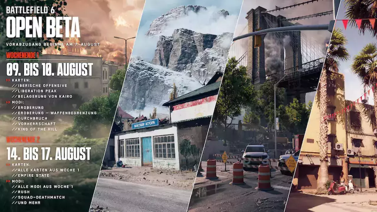 [07/08/2025] Das sind die Zeiten und Inhalte der Beta-Phase von Battlefield 6.