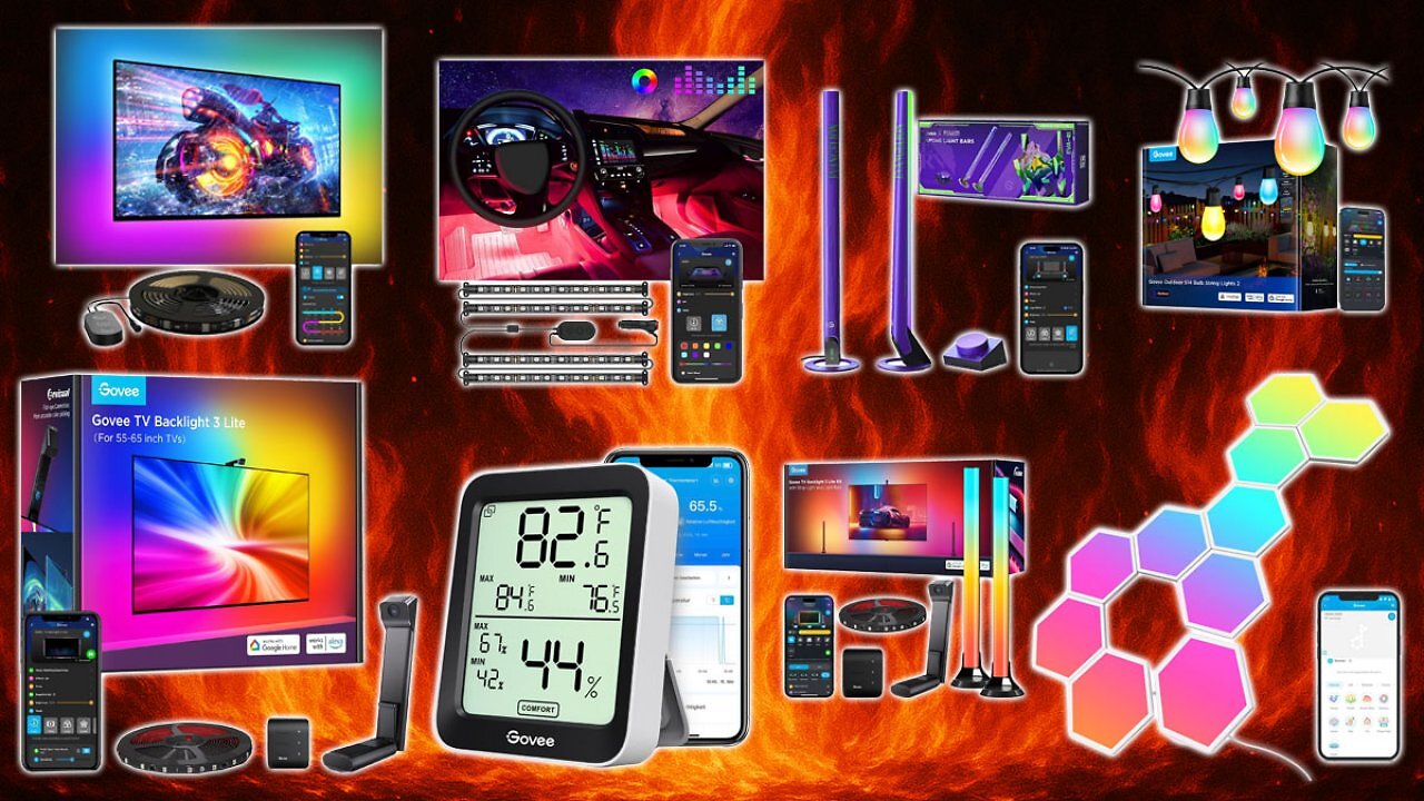 [03/08/2025] Nur kurz: Govee Hygromter für 11 €, TV-Strip für 20, Auto-LEDs für 14, Panels, Lightbar uvm.