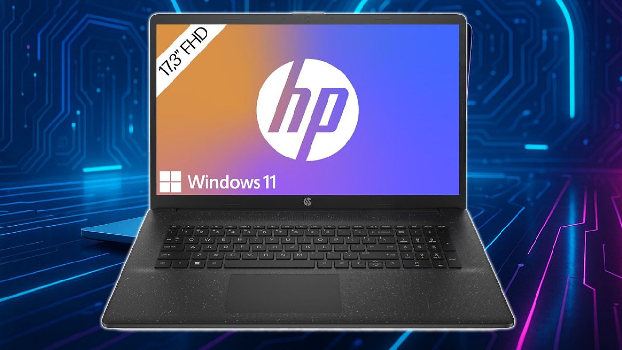 [08/08/2025] Preisinfarkt: Amazon klappt HP-Laptop für weit unter 400 € zu - 17,3 Zoll, Win 11, Ryzen 7520U (1)
