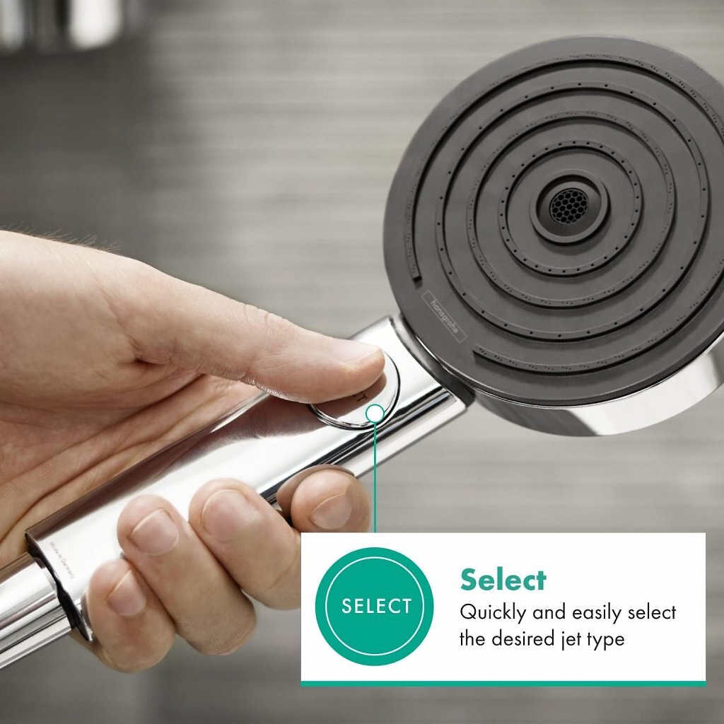 Der Hansgrohe Pulsify Select S ist wassersparend, bietet drei Strahlarten und ist Amazons meistgekaufter DUschkopf.
