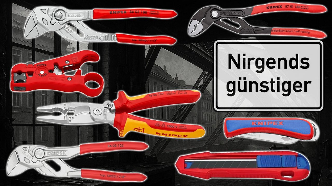 [20/08/2025] Amazon verhaut Knipex: Messer für 9,59 €, Zangenschlüssel für 34, 12 fürs Abisolierwerkzeug, Elektrozange für 42,20 (2)
