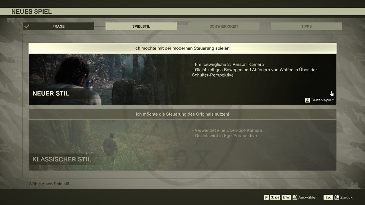 [22/08/2025] Zu Beginn eines neuen Spiels können Sie zwischen der klassischen Ansicht und dem neuen Stil wählen. So spielt sich MGS Delta: Snake Eater entweder wie im Original oder neu interpretiert.