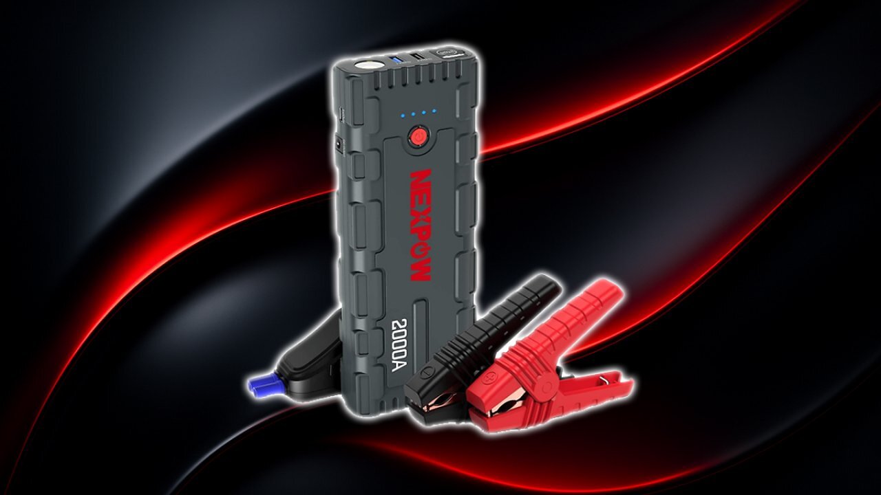 [25/08/2025] NEXPOW Starthilfe Powerbank, 2000A Spitzenstrom Auto Starthilfe, 12V Tragbarer Batterie Booster mit USB-Schnellladung 3.0 (bis zu 7,0L Benzin oder 6,5L Diesel) Safe Batteriestarter LED-Licht (grau) Amazon Angebot