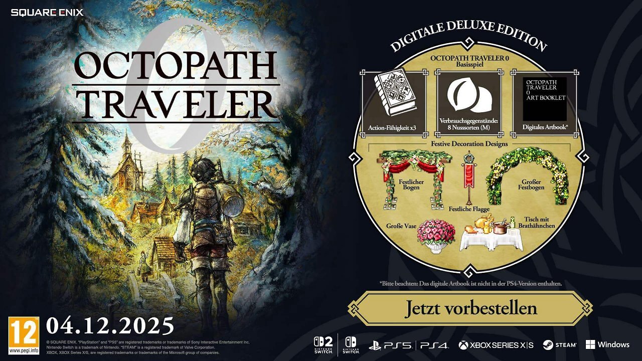 Inhalte der Digital Deluxe Edition von Octopath Traveler 0