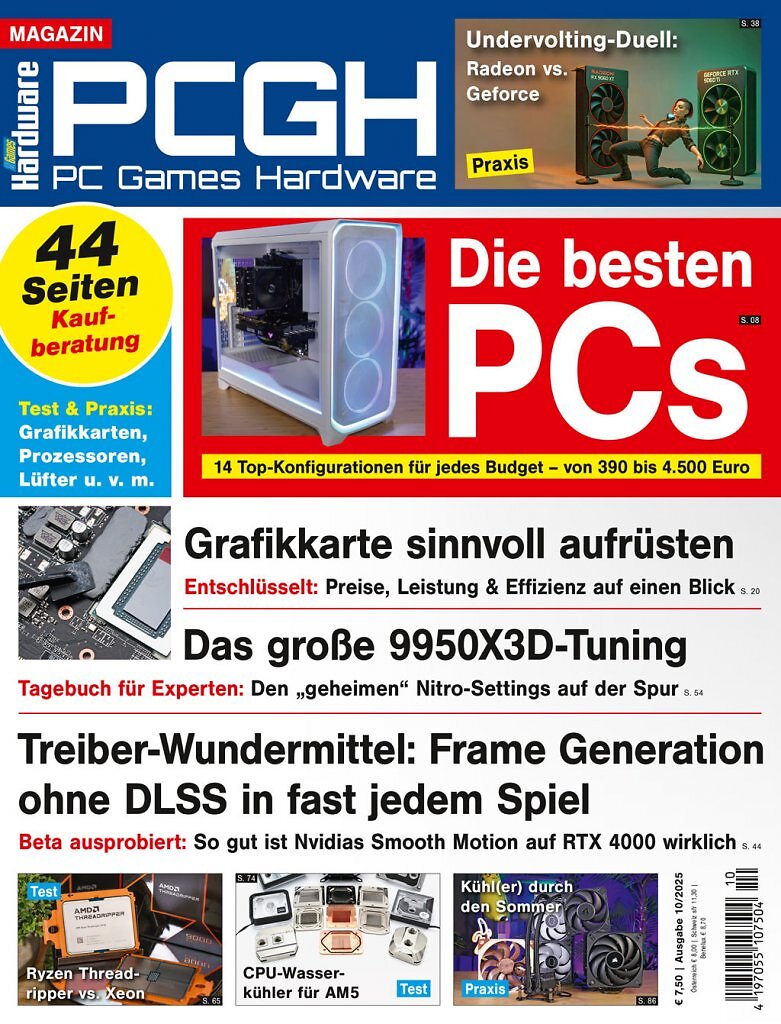 [26/08/2025] Magazin-Cover der PCGH-Ausgabe 10/2025.