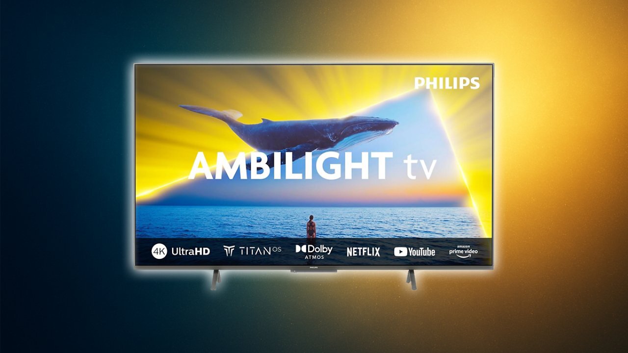 [26/08/2025] Philips Ambilight 55PUS8109 4K LED Smart TV - 55-Zoll Display mit Pixel-präziser Ultra HD, Titan OS Plattform und Dolby Atmos, Funktioniert mit Alexa und Google Sprachassistent - Satiniertes Chrom [Energieklasse F] Amazon Angebot