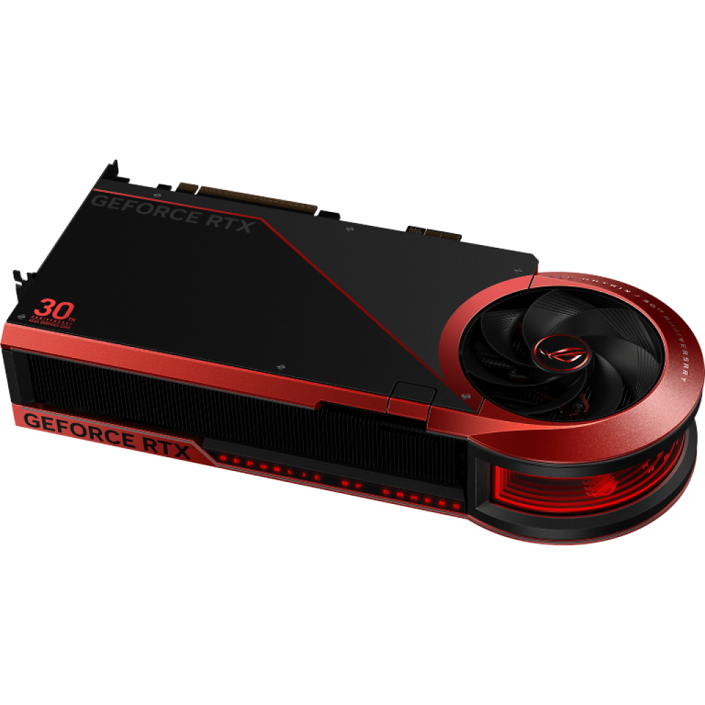 [19/08/2025] Hersteller-Renderbild der Asus ROG Matrix RTX 5090 Sonderedition zum 30-jährigen Jubiläum.