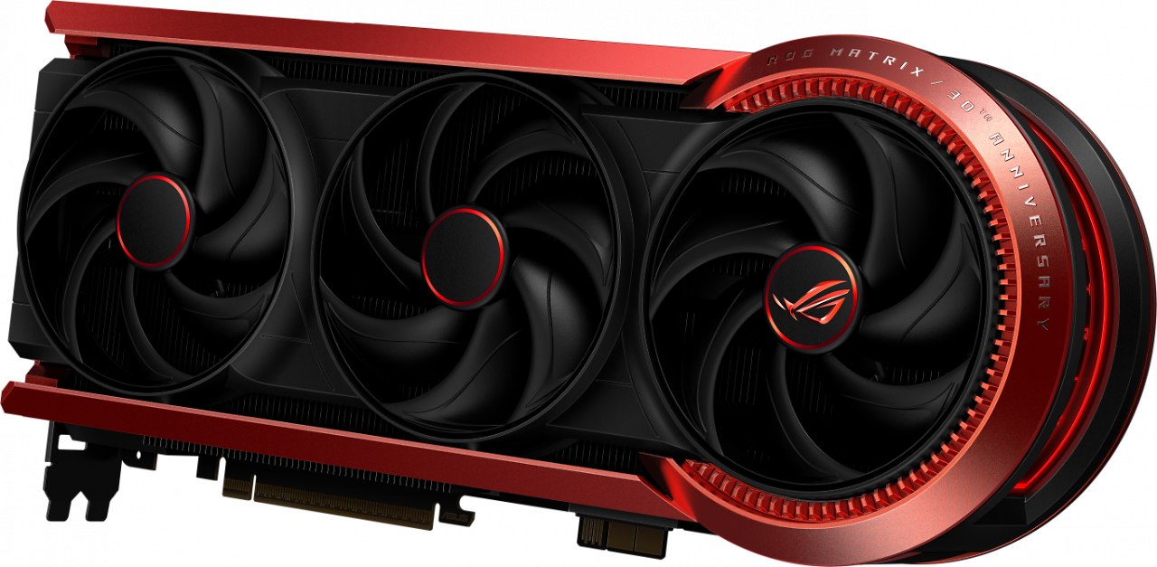 [19/08/2025] Hersteller-Renderbild der Asus ROG Matrix RTX 5090 Sonderedition zum 30-jährigen Jubiläum.