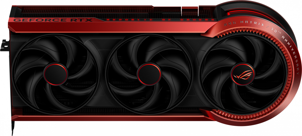 [19/08/2025] Hersteller-Renderbild der Asus ROG Matrix RTX 5090 Sonderedition zum 30-jährigen Jubiläum.