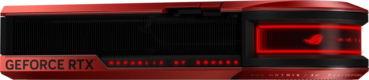 [19/08/2025] Hersteller-Renderbild der Asus ROG Matrix RTX 5090 Sonderedition zum 30-jährigen Jubiläum.