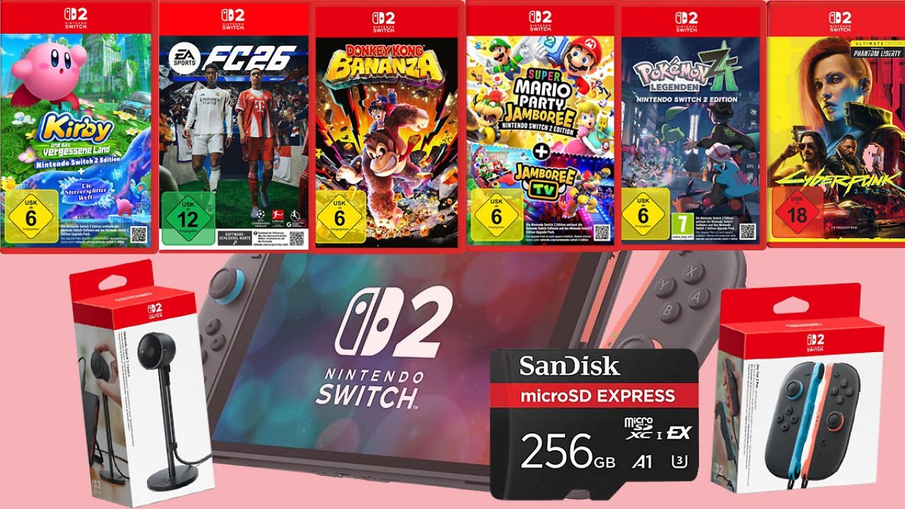 Rabatte bis 50% für Switch 2: Super Mario Party, Pokémon, Donkey Kong sowie weitere Games & Zubehör