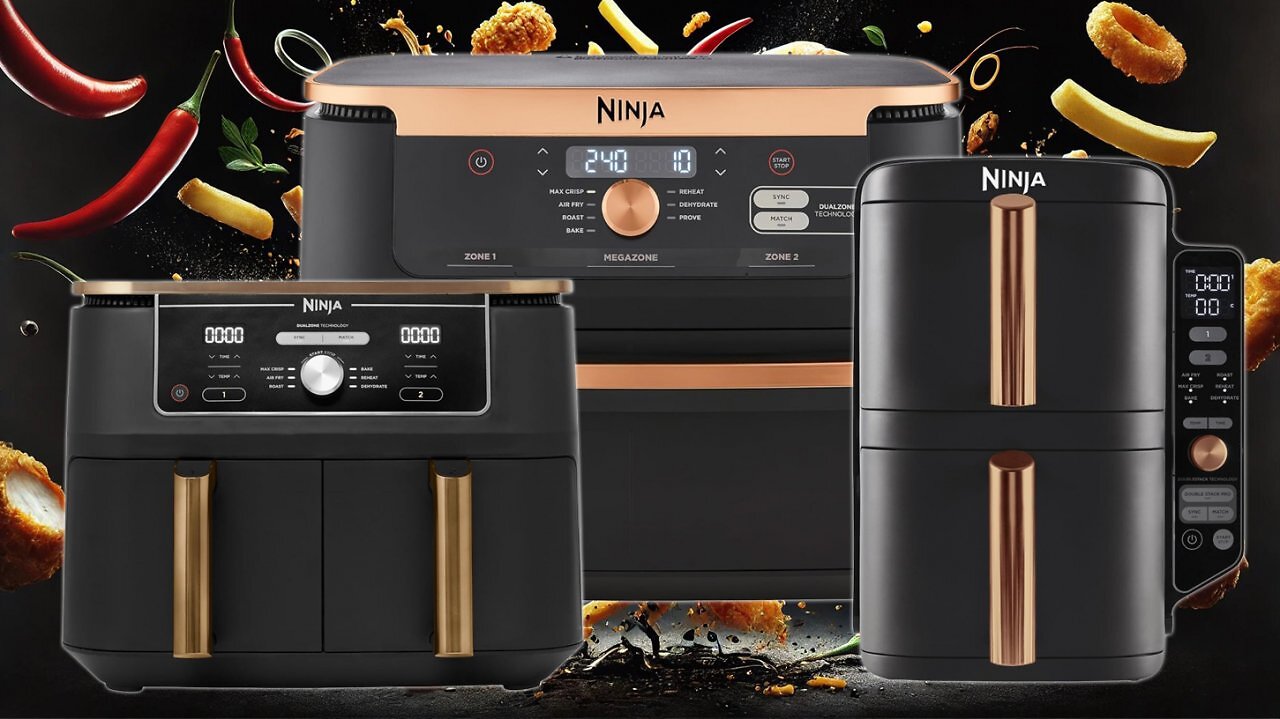 [24/08/2025] Ninja Heißluftfritteusen im Sale: Amazon reduziert Dual Zone um 80 €, Double Stack um 90 € und FlexDrawer um 100 €
