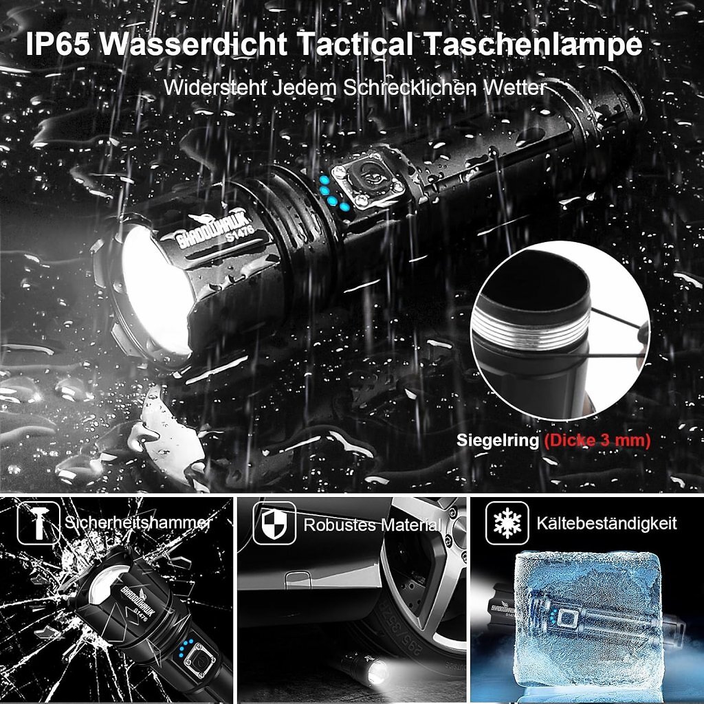 Als taktische Taschenlampe ist die Shadowhawk besonders robust.