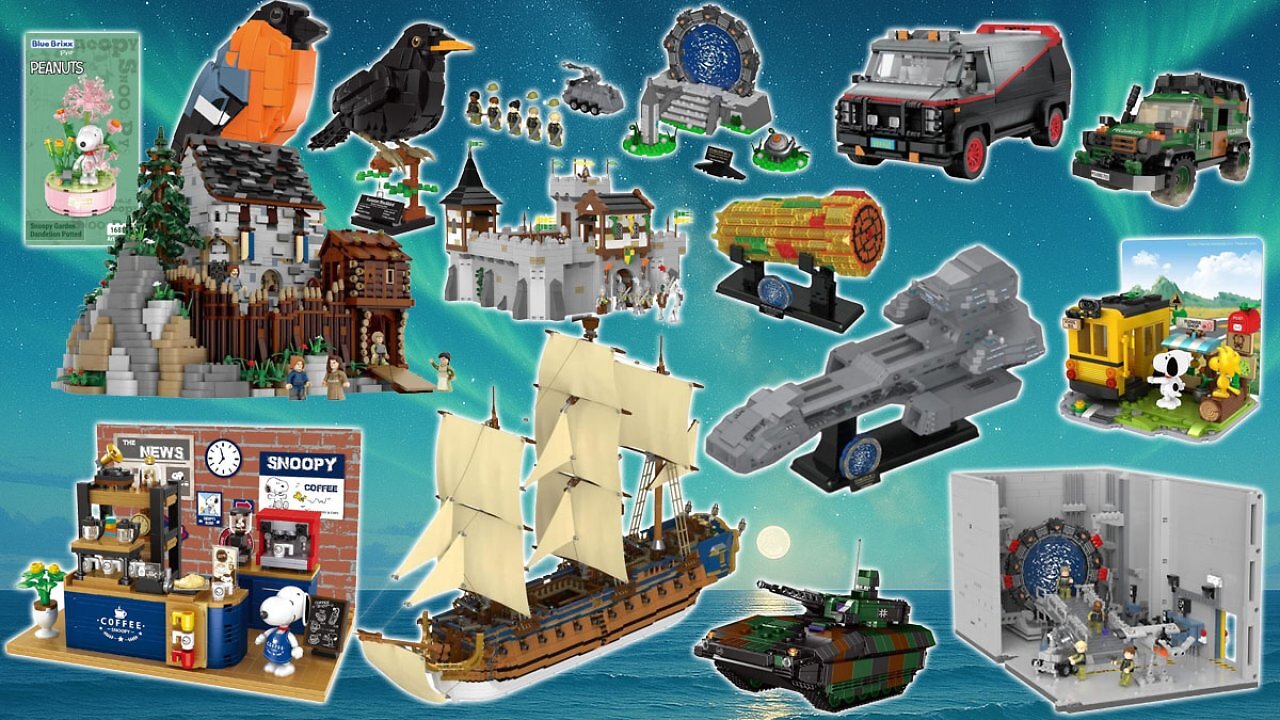 [16/09/2025] Bei Amazon fliegt befristet raus: Bluebrixx' neue Mini Blaustein, Stargate, Peanuts, Blackbeard, Panzer, Vögel (1)