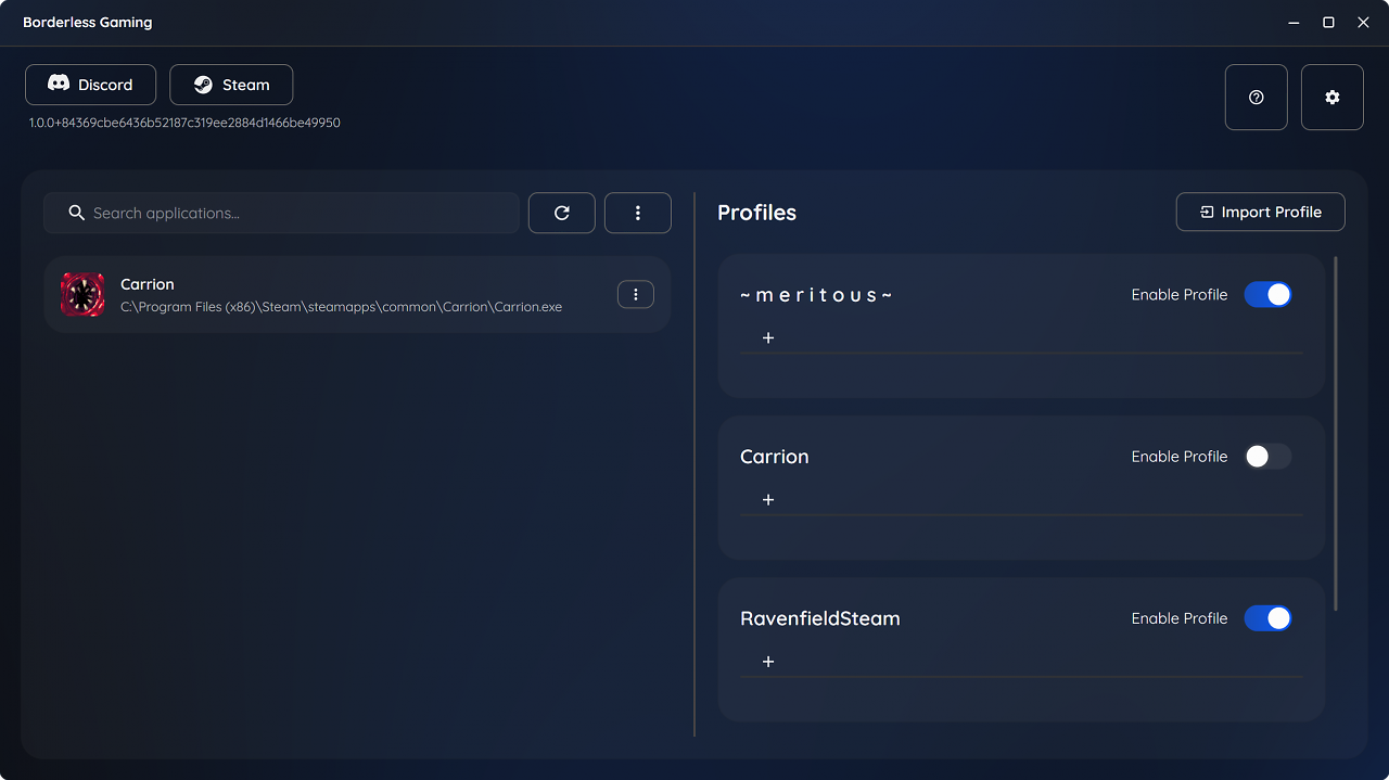 [11/09/2025] Borderless Gaming 1.0: Neustart mit neuer Engine, Profil-System und App Containern
