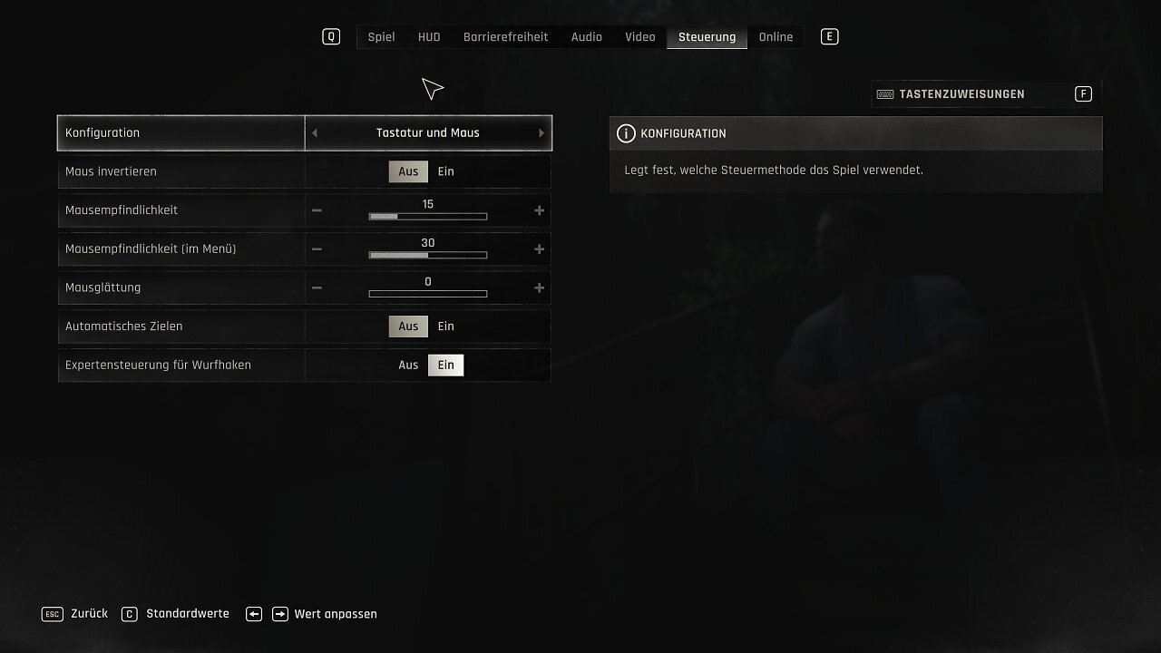 Dying Light The Beast - Menu -v1.10c kein RT - 09 - Steuerung