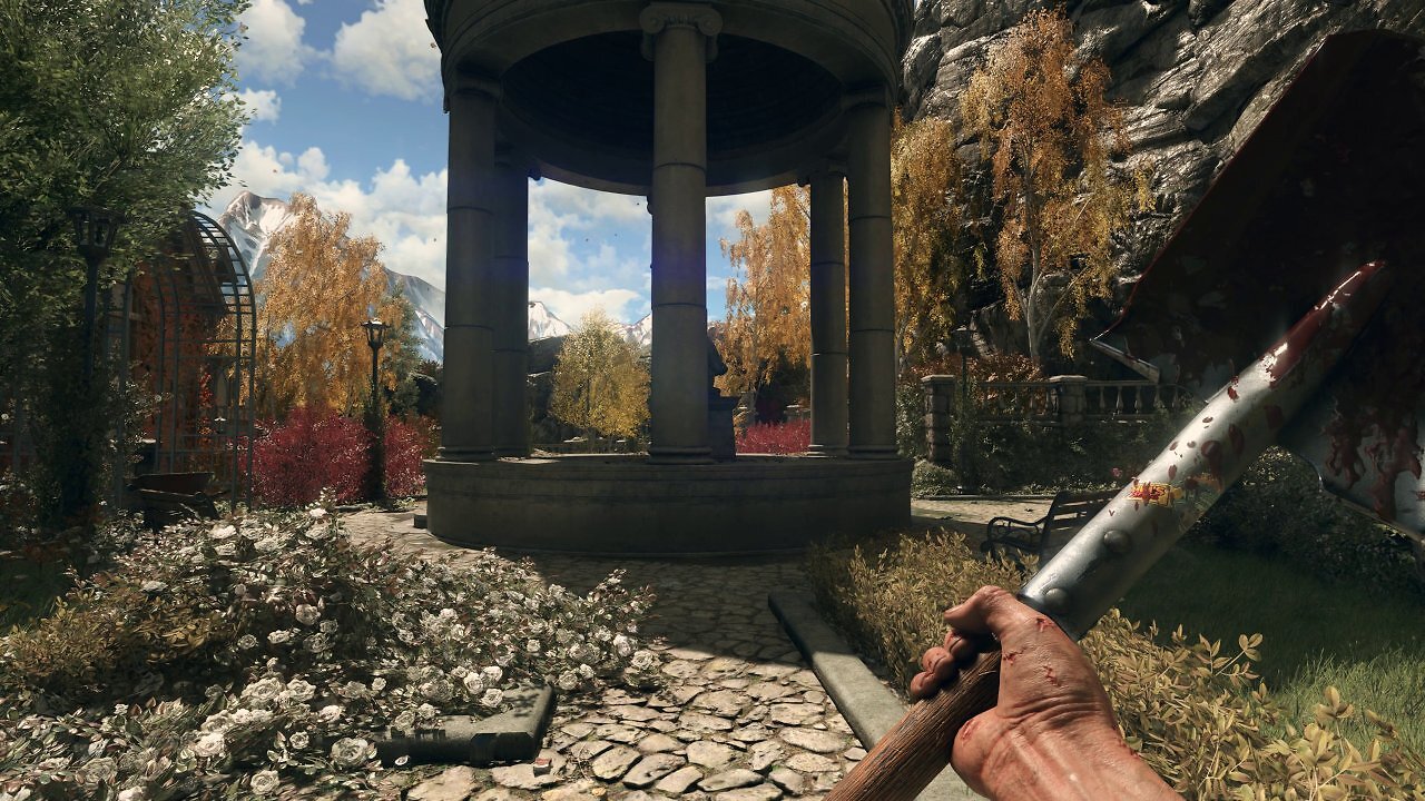 [16/09/2025] Dying Light: The Beast nutzt kräftige Kontraste zwischen Hell und Dunkel, betont diese abermals durch eine starke Eye Adaptation sowie den deutlichen, rotbräunlichen Bloom. Zusammen mit der vielfarbigen Vegetation sowie dem goldfarbenen Tonemapping sorgt dies für ein stimmungsvoll herbstliches Flair.