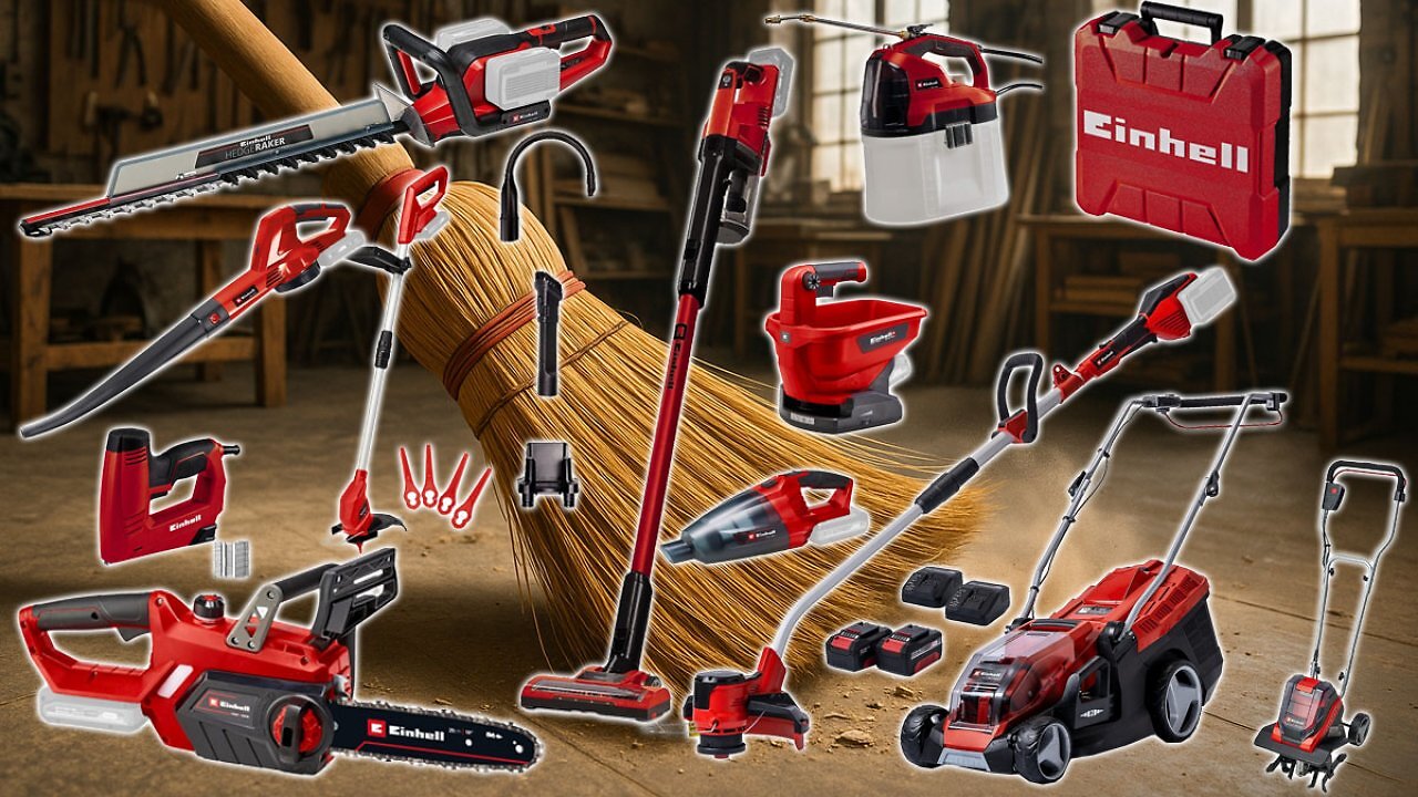 [14/09/2025] Nur heute fegt Amazon ab 18 € weg: Einhell Kettensäge, 18V Staubsauger, Trimmer, Heckenschere, Rasenmäher, Koffer uvm. (2)