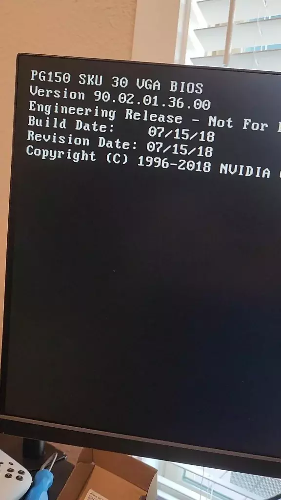 [16/09/2025] BIOS-Screenshot der Geforce GTX 2080 Ti.