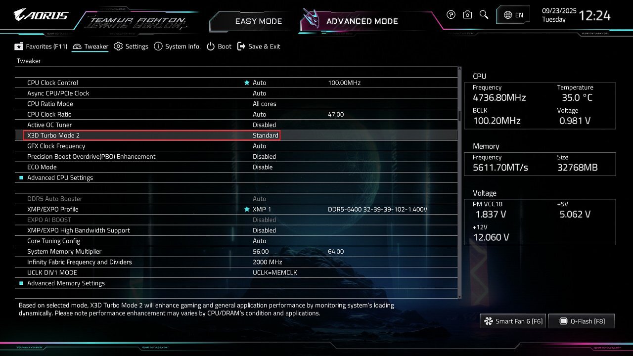 [24/09/2025] X3D Turbo Mode 2.0 mit Ryzen 7 9800X3D getestet: Was ist dran, am Gigabyte AI-Voodoo? (2)