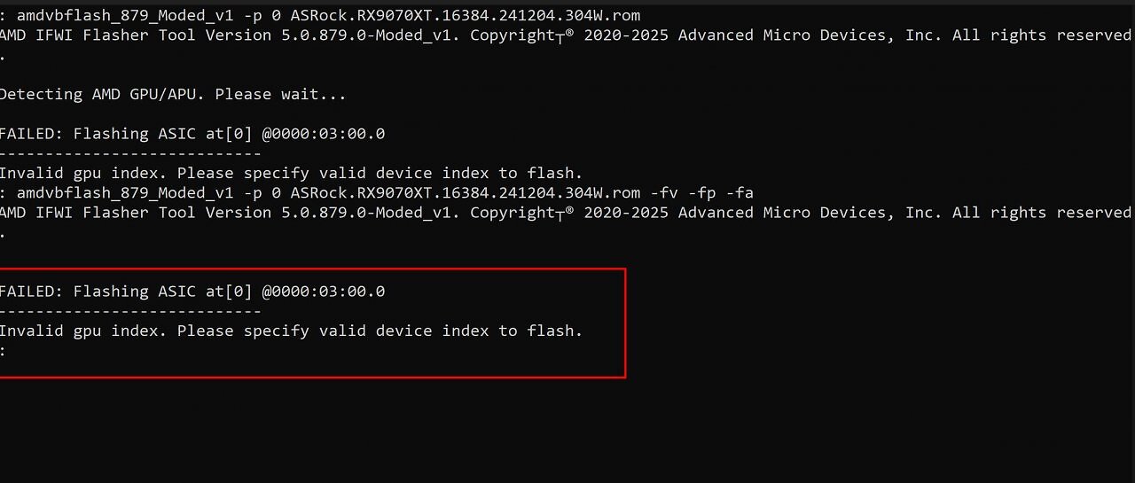 [19/09/2025] Radeon RX 9070 erfolgreich mit XT-BIOS geflasht: Mod des AMDVBFlash ermöglicht Tool-Crossflash (1)