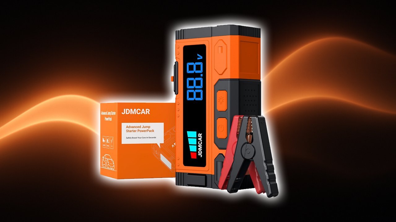 [30/09/2025] JDMCAR Starthilfe Powerbank für Pkw, 5000A 12V Auto Starthilfe Powerbank, Jumper Starter Powerbank mit LCD Bildschirm & LED Taschenlampe, Autobatterie Booster, für bis zu 9L Benzin & 8.5L Diesel MB Amazon Angebot